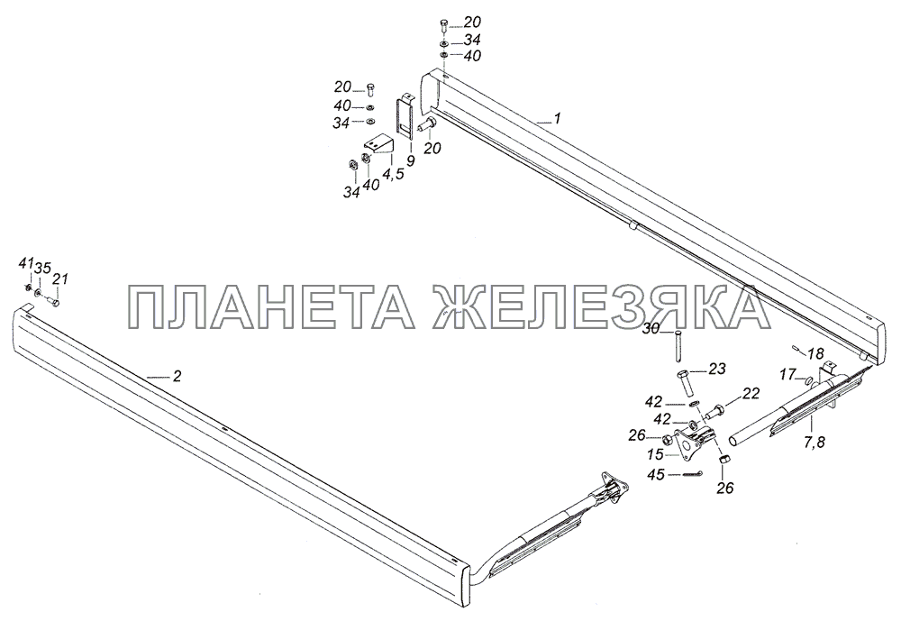 4308-8410003-30 Установка боковой защиты КамАЗ-4308 (2008)